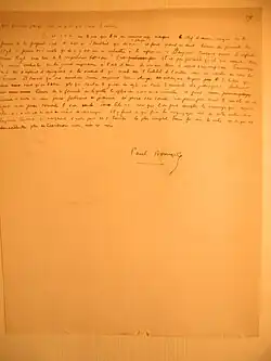 Manuscrit autographe.