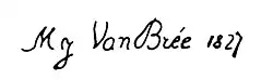 signature de Mathieu-Ignace Van Brée