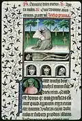 Moine récitant l'office des morts au-dessus d'un cadavre (f.395)