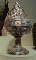 Brûle-parfum, Han occidentaux, bronze, or, turquoise et cornaline, Freer Gallery of Art, Washington.