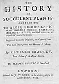 The History of succulent plants, 1739