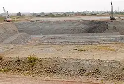 Fosse d'argile du membre Peterborough, au sein de la formation d'Oxford Clay, située en Angleterre, site d'où ont été extraits les fossiles de Peloneustes.
