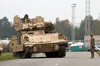 Un Bradley de la 1er division de cavalerie américaine en 2014.