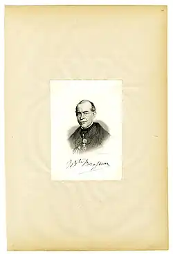 Portrait de Jean Baptiste Brasseur, professeur à l'Université de Liège.