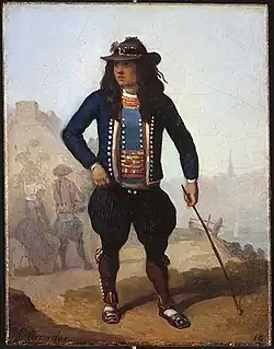 Louis Caradec ː Breton de Ploaré en costume de fête (Musée de Bretagne).