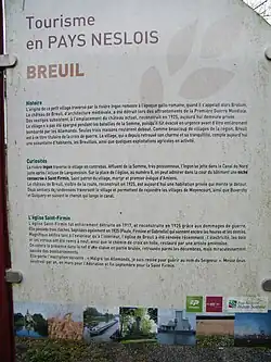 Panneau d'histoire locale.