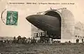 Le dirigeable Clément-Bayard no&nbsp;2 en 1910 dans son hangar de Breuil.