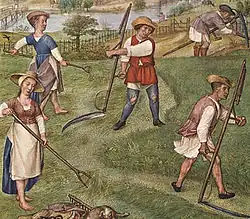 Fenaison, bréviaire des Grimani, Juin. Simon Bening, vers 1510