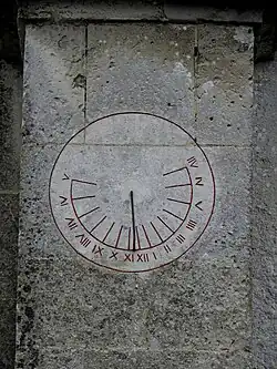 Cadran solaire de la façade sud.