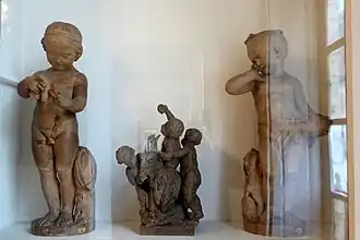 Jeune garçon, Enfants à la chèvre (1768), Jeune fille, Bridan, terres cuites.