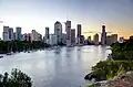 Brisbane, vue généraledepuis Kangaroo Point (en).