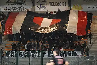 Tribune à l'occasion d'un match de l'ASBO