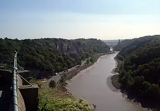 Vue des gorges en direction du sud.