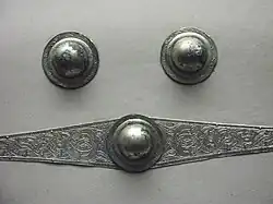 Quelques éléments en argent du bouclier.