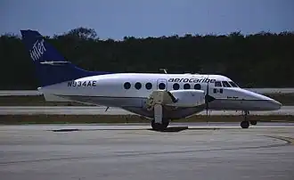 Un British Aerospace Jetstream 32 d':Aerocaribe, semblable à celui impliqué dans l'accident.