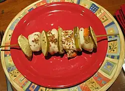 En brochette au citron vert.