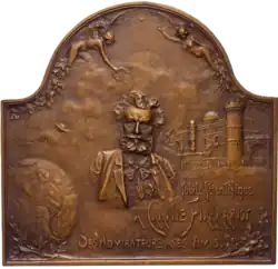 Effigie en bronze de Camille Flammarion réalisé à l'occasion du jubilé scientifique de 1911.