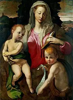Agnolo Bronzino – Madone à l'enfant et saint Jean (1529–1530)