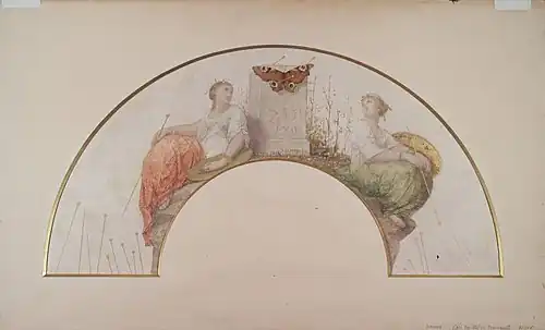 L'Entomologie, étude pour un éventail (vers 1872), New York, Brooklyn Museum.