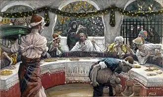 James Tissot, Le repas chez le pharisien, entre 1886 et 1894.