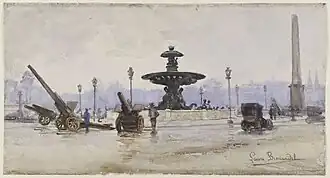 La place de la concorde pendant la grande guerre (c1914), Musée Carnavalet.