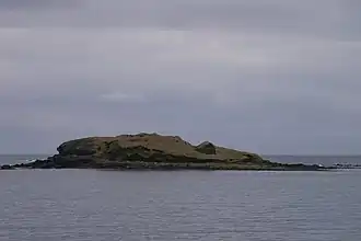 Vue de l'île, le 25 février 2007.