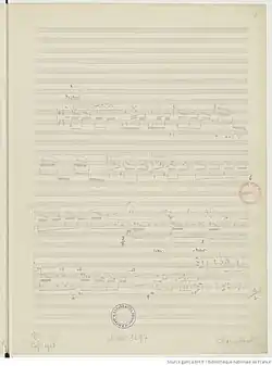 page du manuscrit.