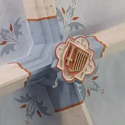 Clé de voûte armoriée.