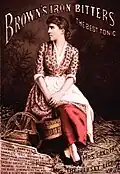 Publicité pour le tonique de la marque Brown's Iron Bitters.
