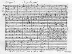 partition autographe : Pange lingua, WAB 31