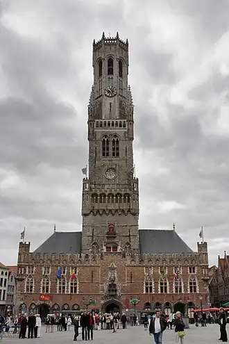 Beffroi de Bruges, Belgique, XIIIe siècle.
