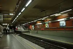 Les quais de la station de prémétro