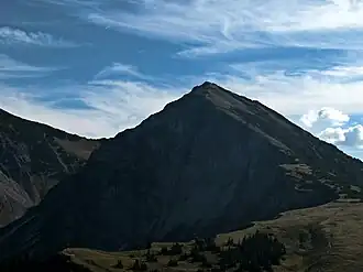 Vue de la face nord du Bschießer.
