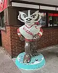La statue de Bucky Badger sur State Street.