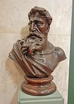 Georg Raphael Donner (1693-1741), Buste provenant de la stalle du chœur de la cathédrale de Presbourg à Bratislava, 1736. Budapest, château de Buda, Galerie nationale hongroise (Magyar Nemzeti Galéria),