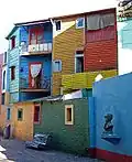 Les façades colorées de La Boca.