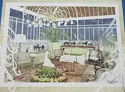 Véranda Art déco de la Villa Bugatti, avec décor de Carlo Bugatti et Rembrandt Bugatti