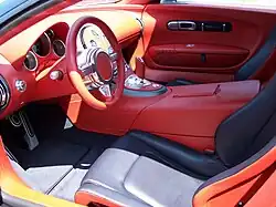 Habitacle de la Bugatti Veyron Hermes.