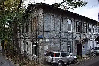 Maison en bois en colombage.