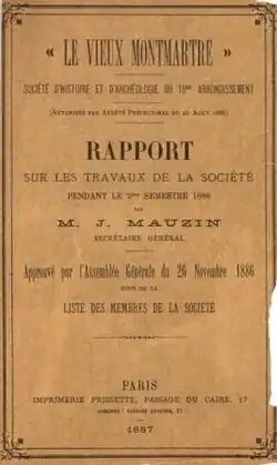 Couverture du Bulletin de 1887.