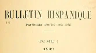 Image illustrative de l’article Bulletin hispanique