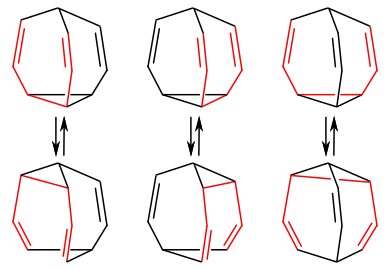 Réarrangement de Cope dans le bullvalène.