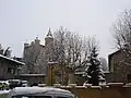 La place du Château en hiver.