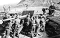 Un canon capturé par les Allemands mis en batterie sur les côtes de Norvège.