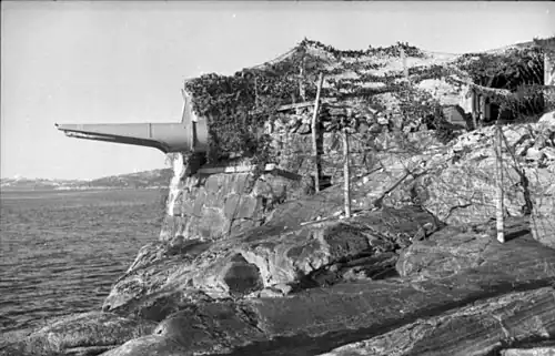 Batterie lance-torpille de défense côtière allemande