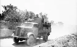 Camion à plateau à quatre roues utilisé dans le sud de l’Italie, 1944