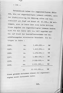 Acte d'accusation du procès Sklarek