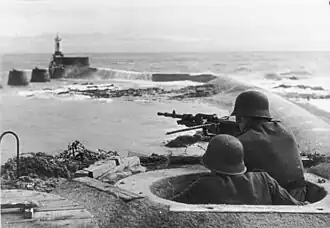 Un poste du mur de l'Atlantique, en 1944.