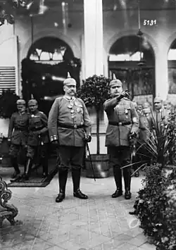 Paul von Hindenburg et Erich Ludendorff au quartier de Bad Kreuznach le 2 octobre 1917