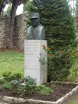 Buste du Général Jean Estienne à Cimiez, Nice, Alpes-Maritimes.